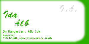 ida alb business card